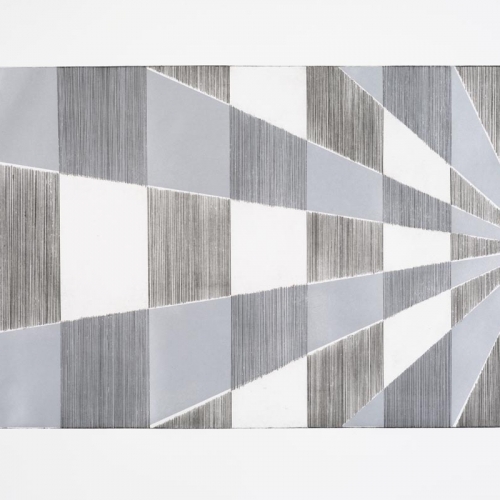 Zonder titel # 0145 / Ets op papier / 50 x 70 cm / 2012