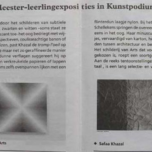 Meester-leerlingexposities in Kunstpodium T