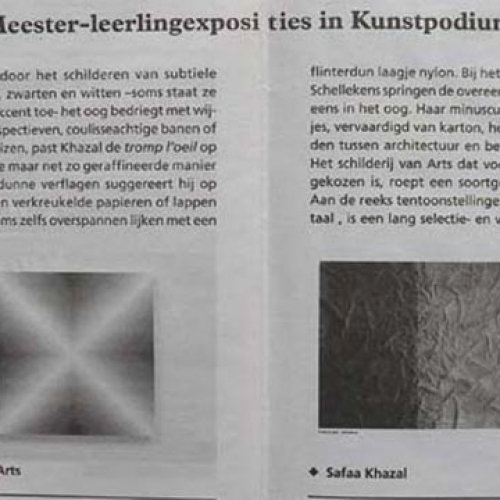 Meester-leerlingexposities in Kunstpodium T